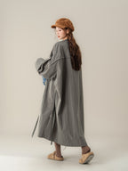 オーバーサイズ ロングトレンチコート M00075