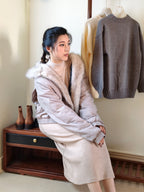 フード付き ファーカラー コート M00110