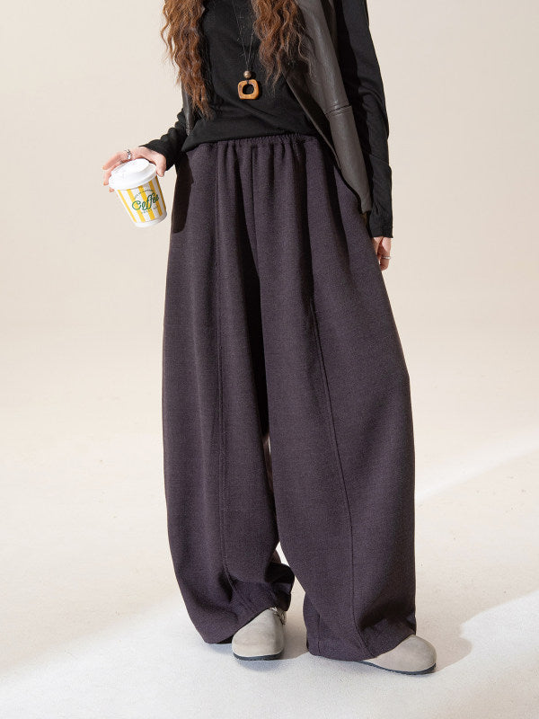 烏梅紫のワイドパンツ M00141