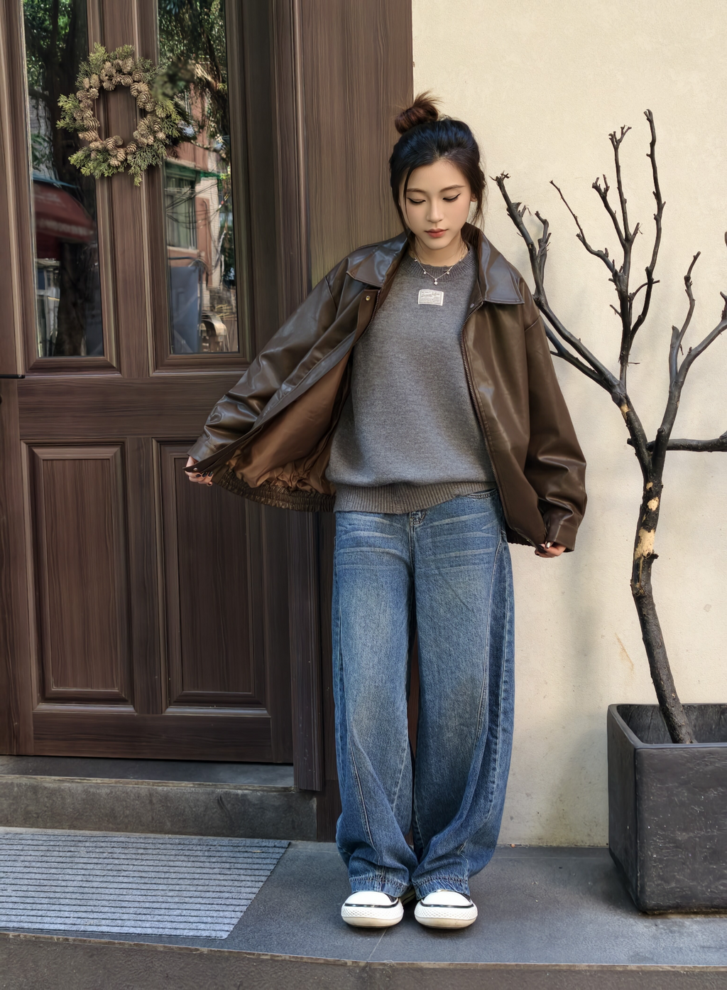 レザー ショートコート M00081