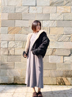 フード付き ファーカラー コート M00110