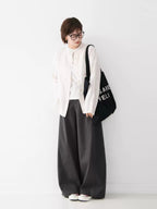 【秋新作】ウエストゴムロングパンツ M0001