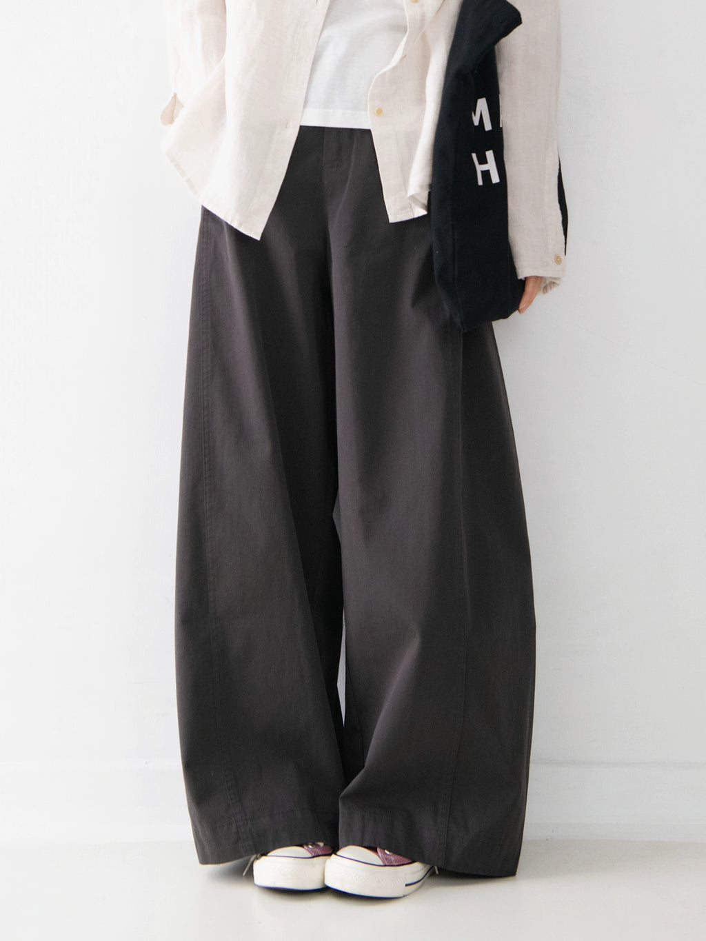 【秋新作】ウエストゴムロングパンツ M0001