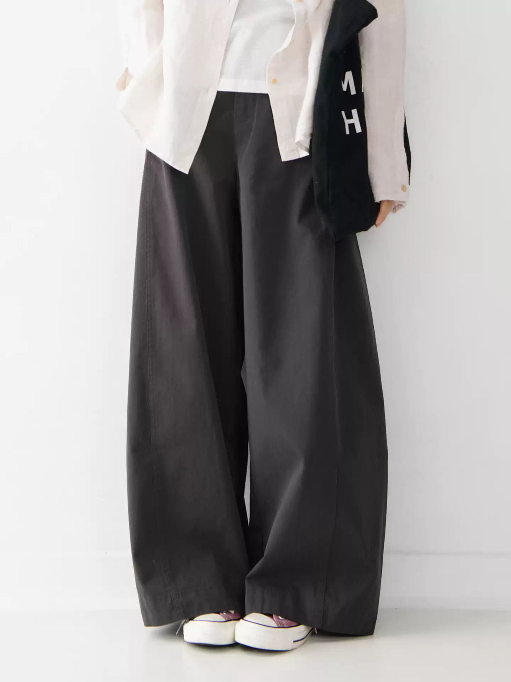 【秋新作】ウエストゴムロングパンツ M0001