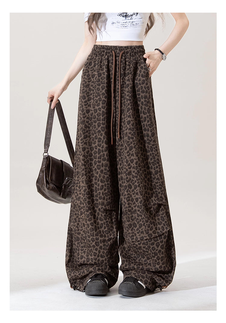 レオパード柄 ワイドレッグパンツ M00071