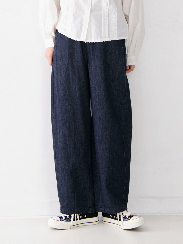 コットンウエストゴムデニムパンツ M0002