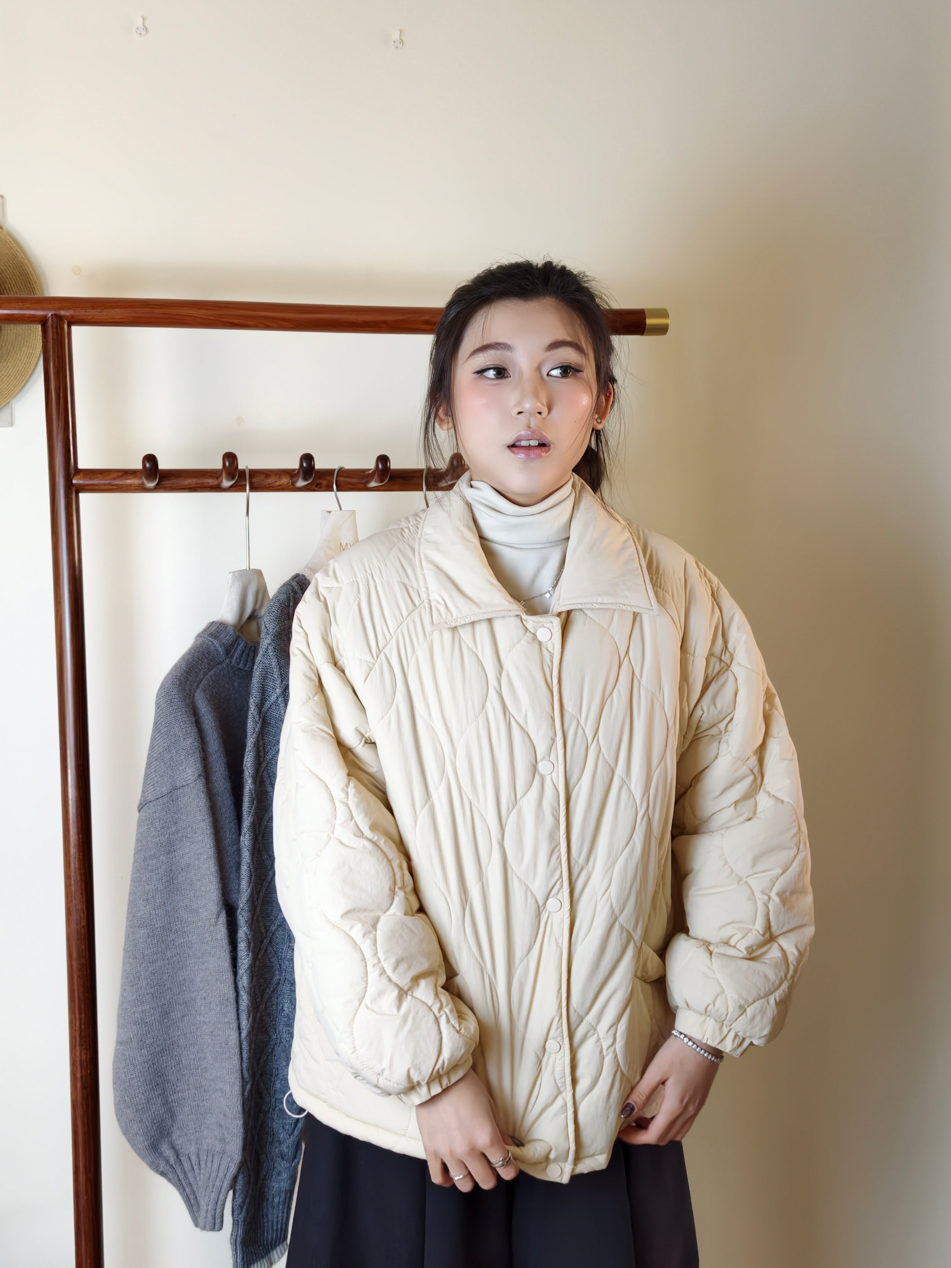 菱柄 ショートコート M00073