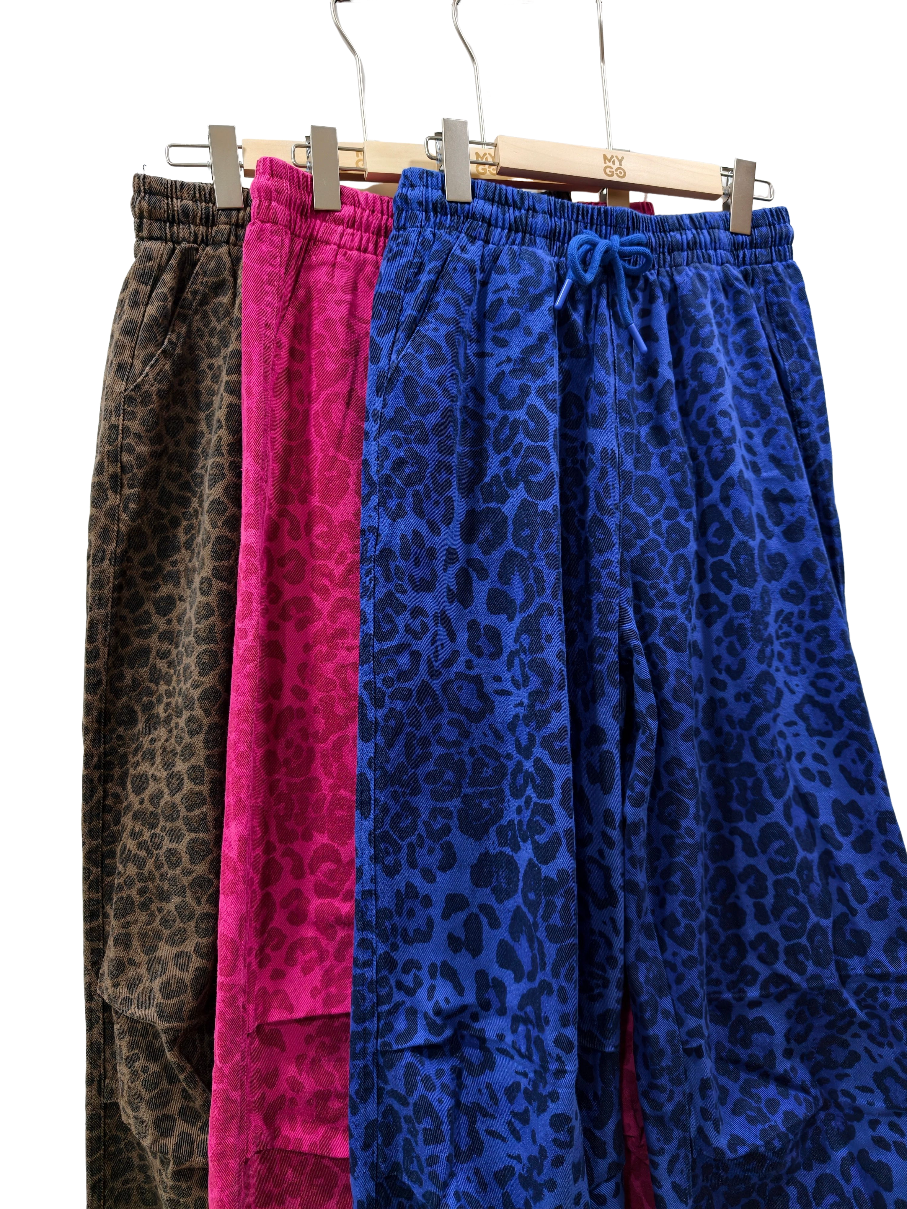 レオパード柄 ワイドレッグパンツ M00071