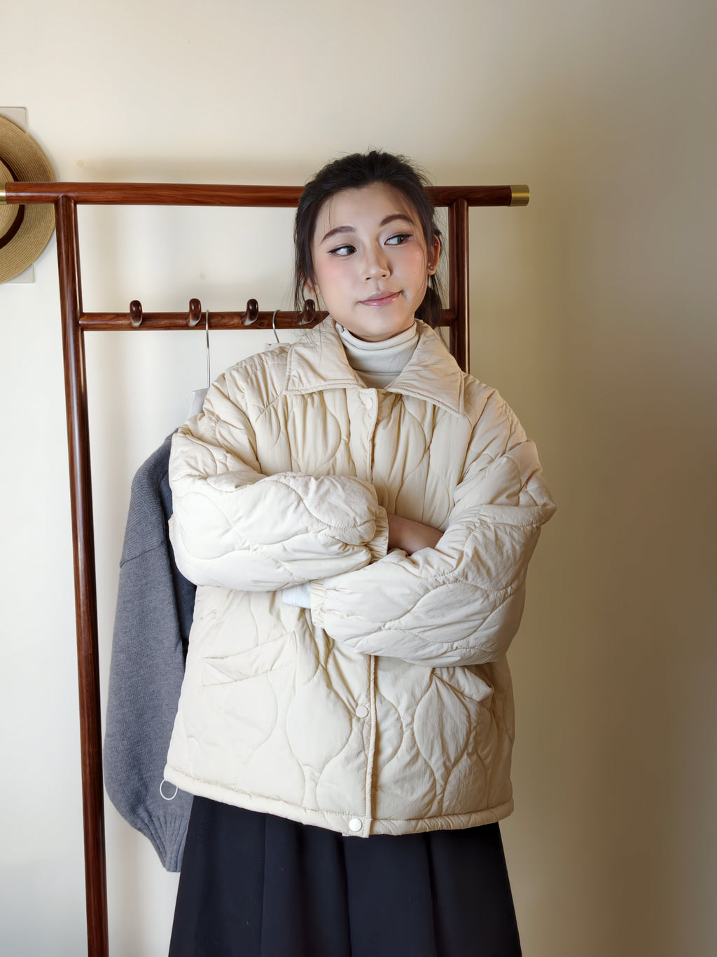 菱柄 ショートコート M00073