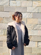 フード付き ファーカラー コート M00110