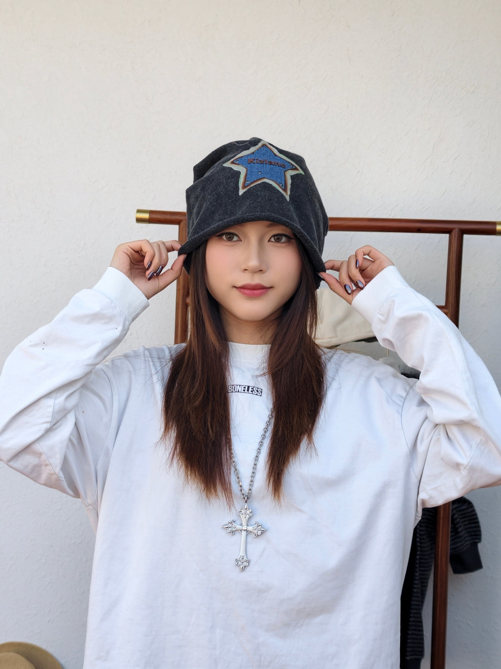 スター柄スラウグーンキャップ M00097