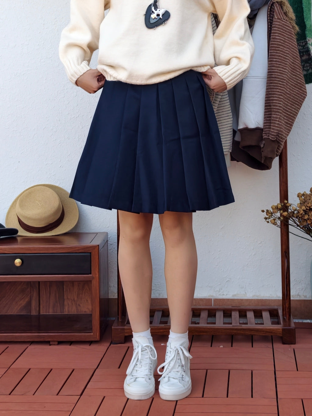 台型プリーツスカート M00062