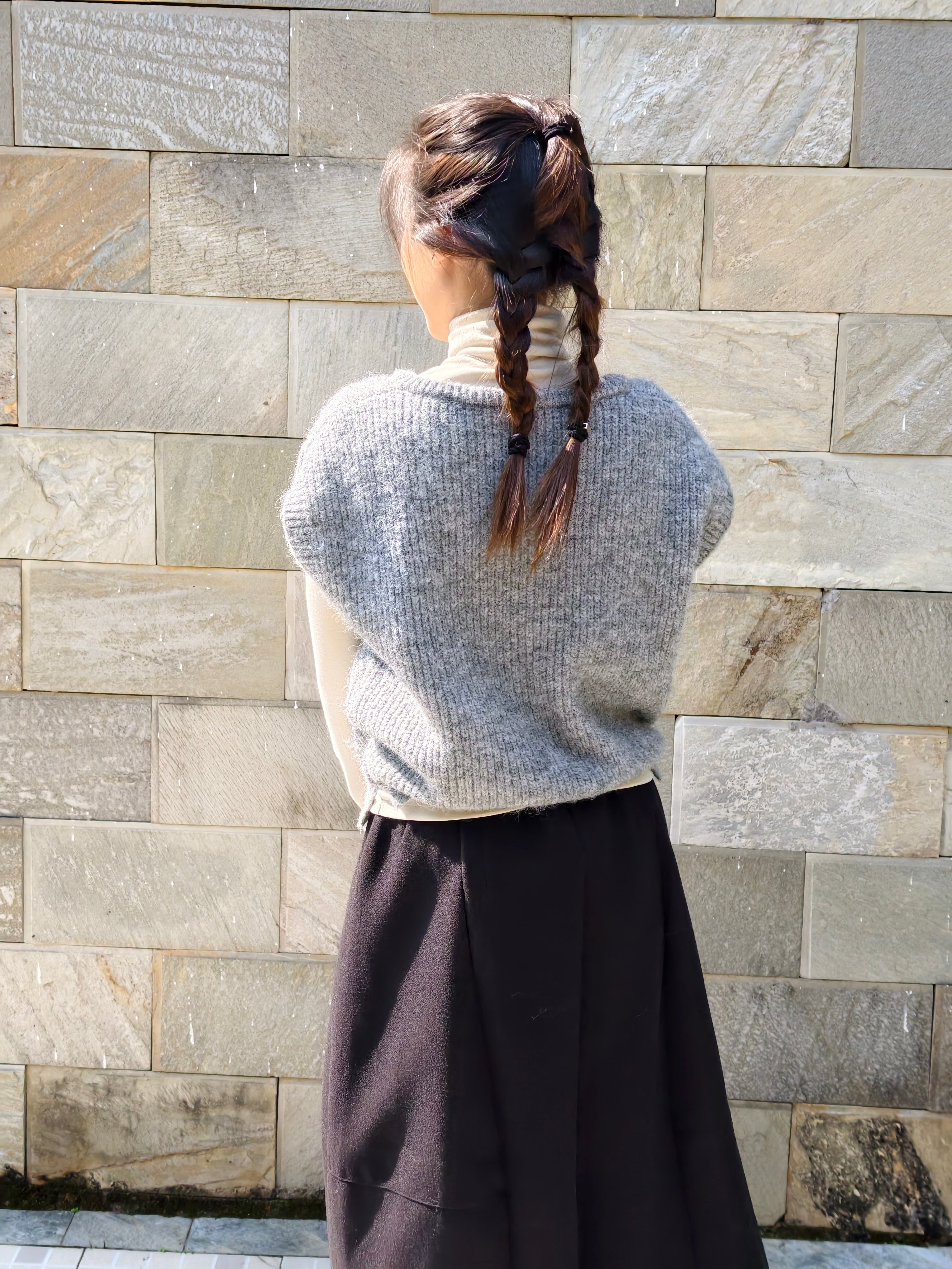 プレミアムタッチVネックニットベスト M00124