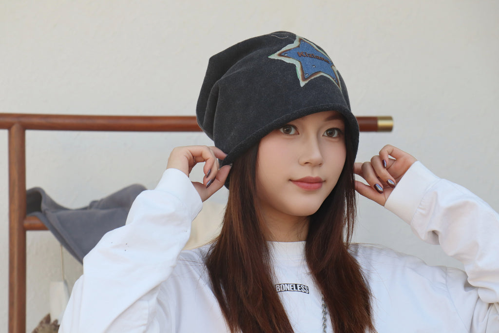 スター柄スラウグーンキャップ M00097