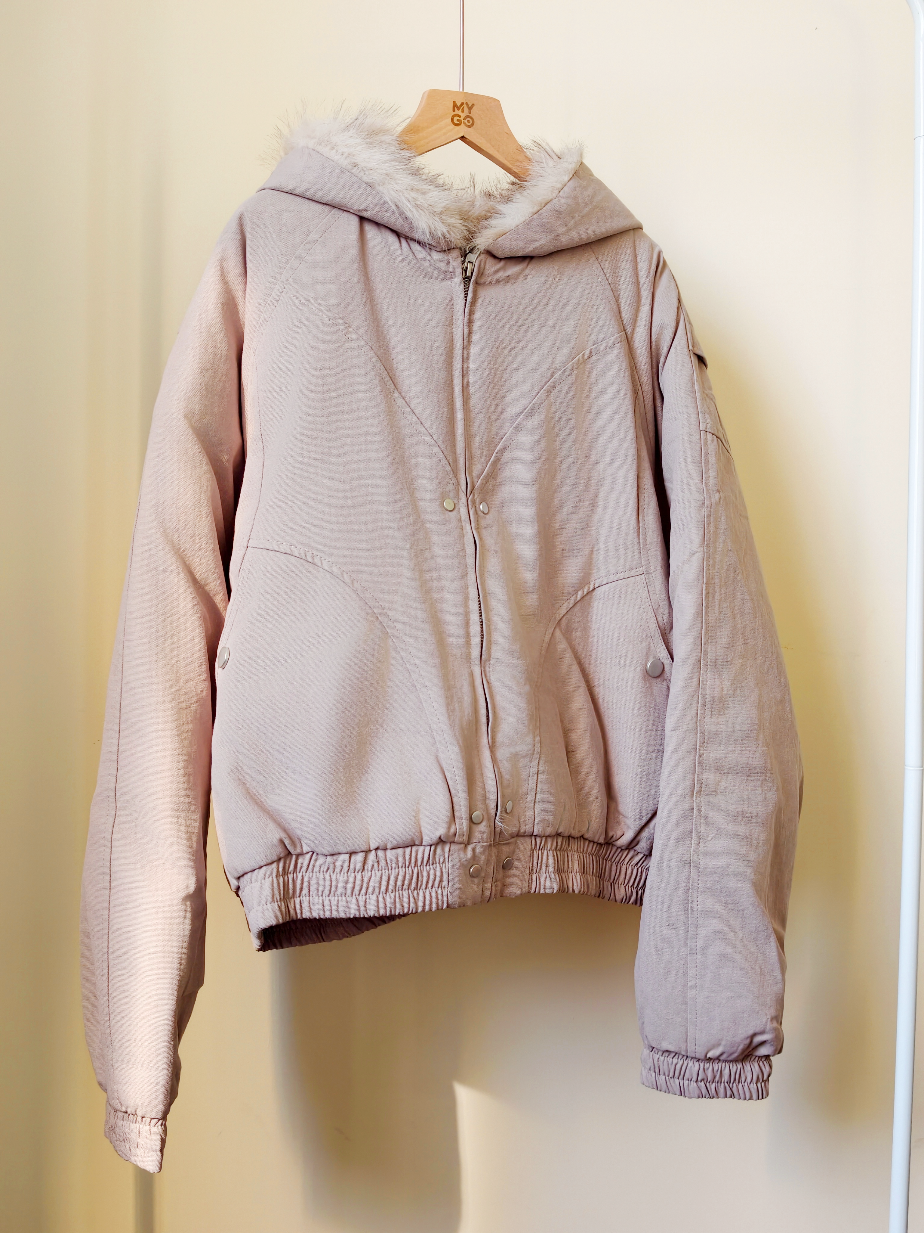 フード付き ファーカラー コート M00110