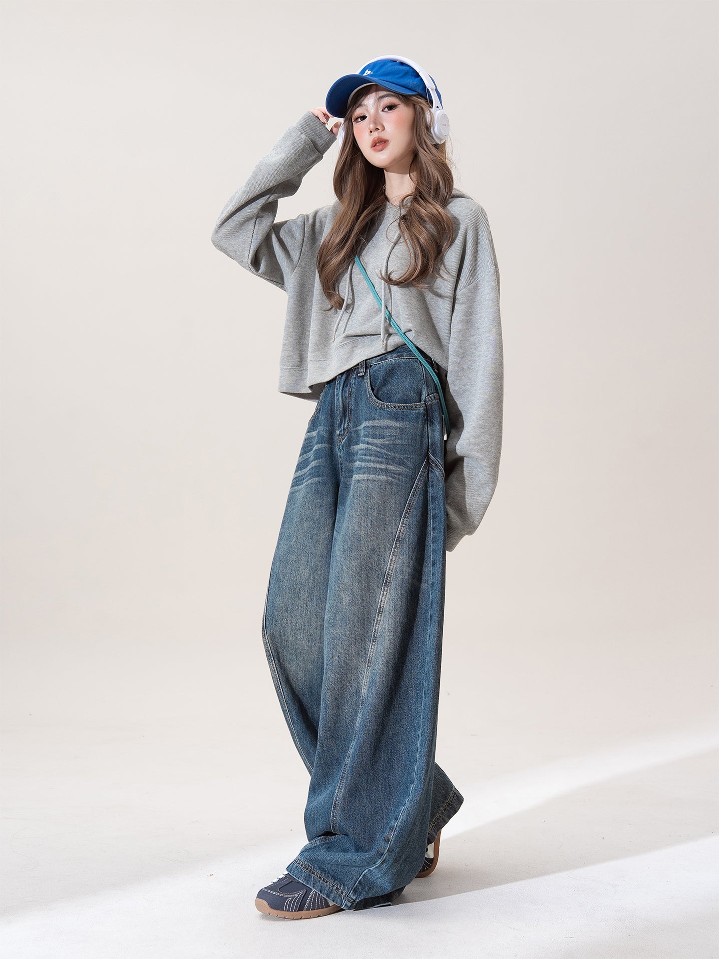 ワイドレッグ デニムパンツ M00070