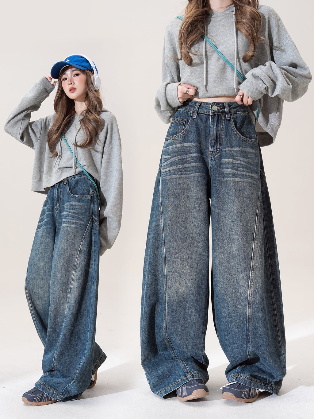 ワイドレッグ デニムパンツ M00070