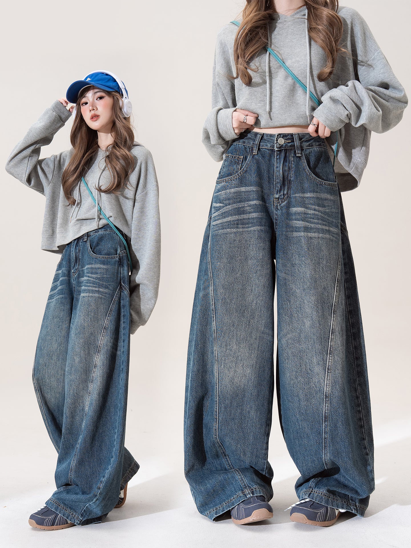 ワイドレッグ デニムパンツ M00070