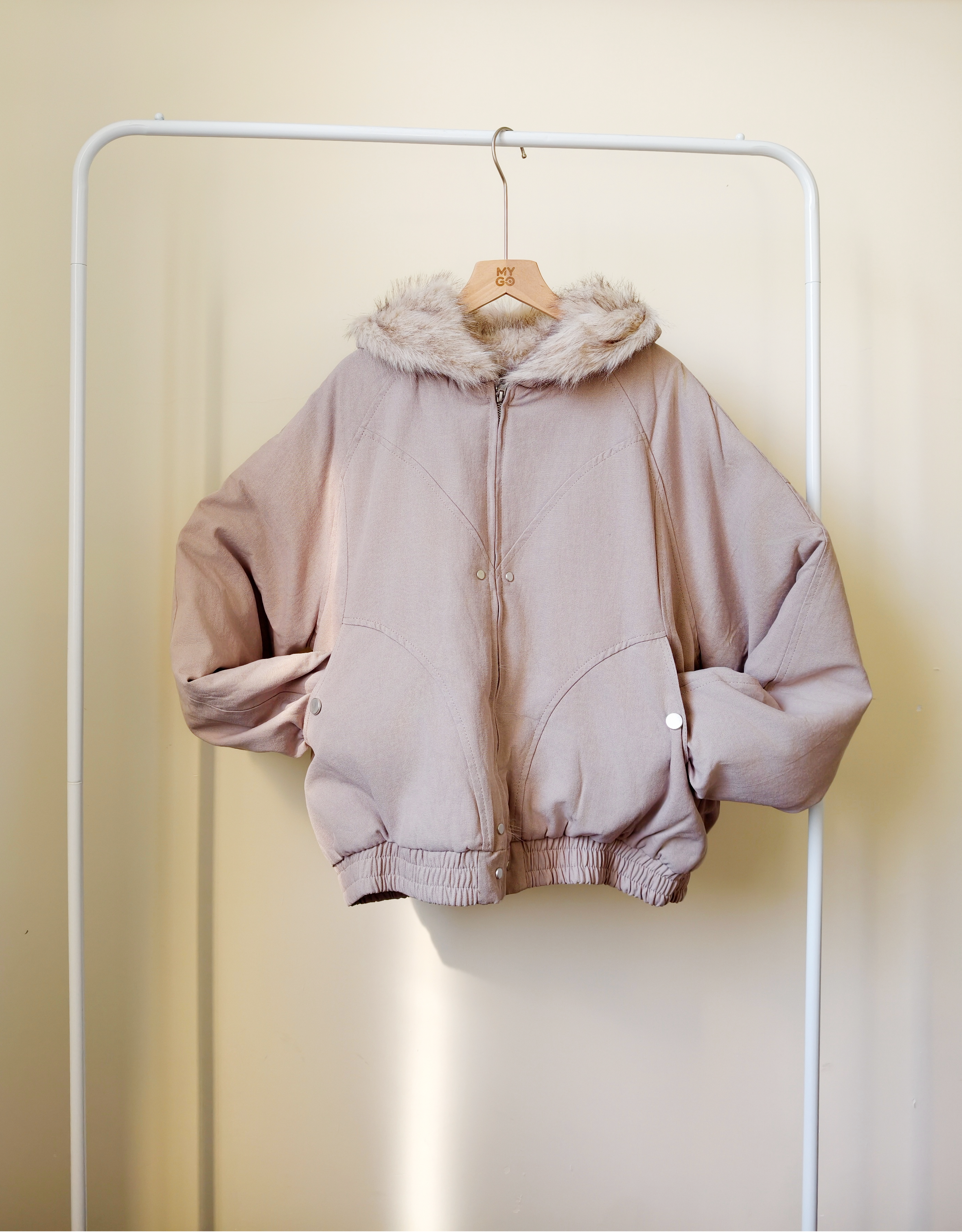 フード付き ファーカラー コート M00110