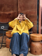 レトロ 裏起毛コールテン ラウンドネックアウター M00132