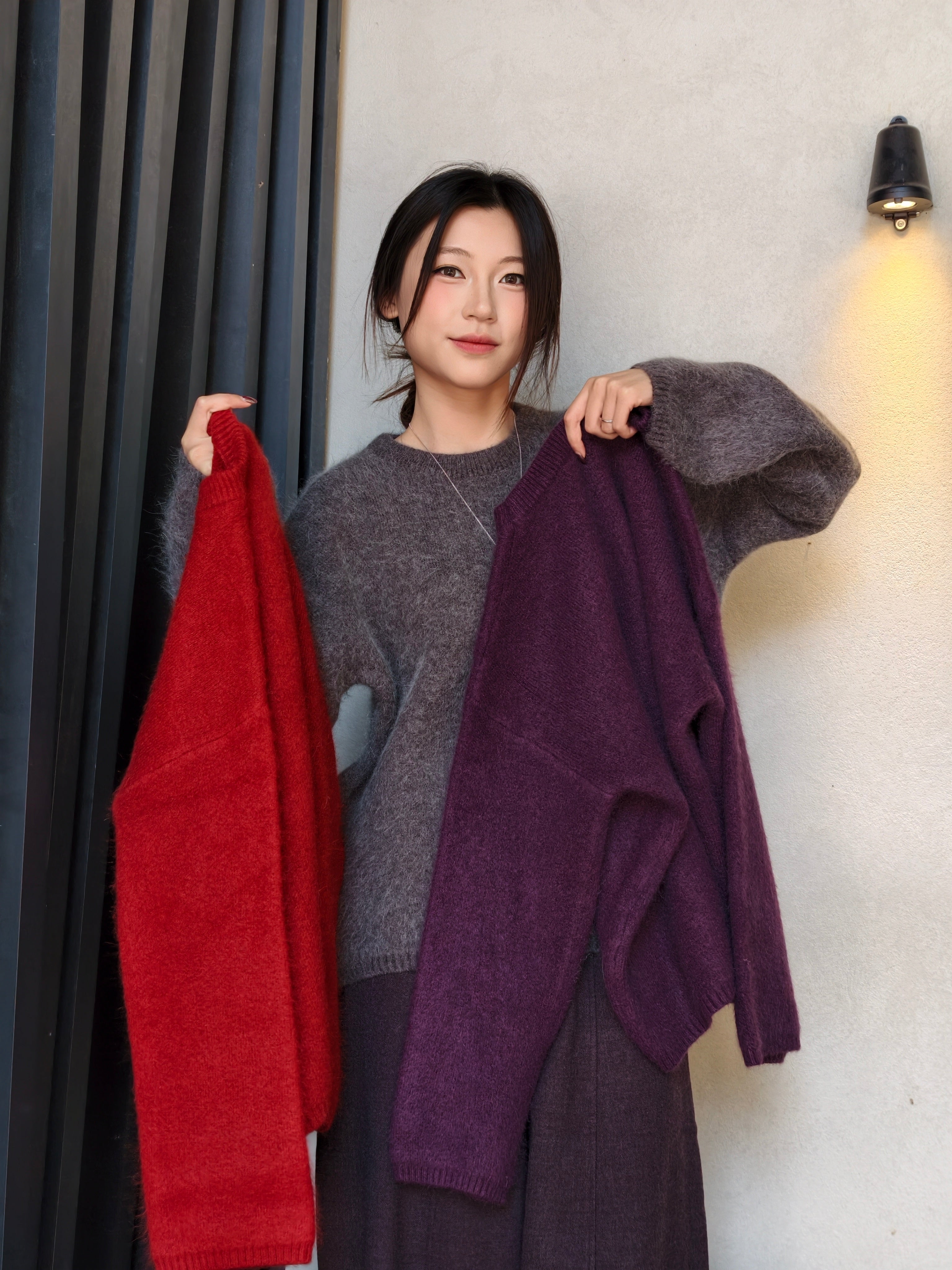 ラウンドネック ロングスリーブセーター M00128