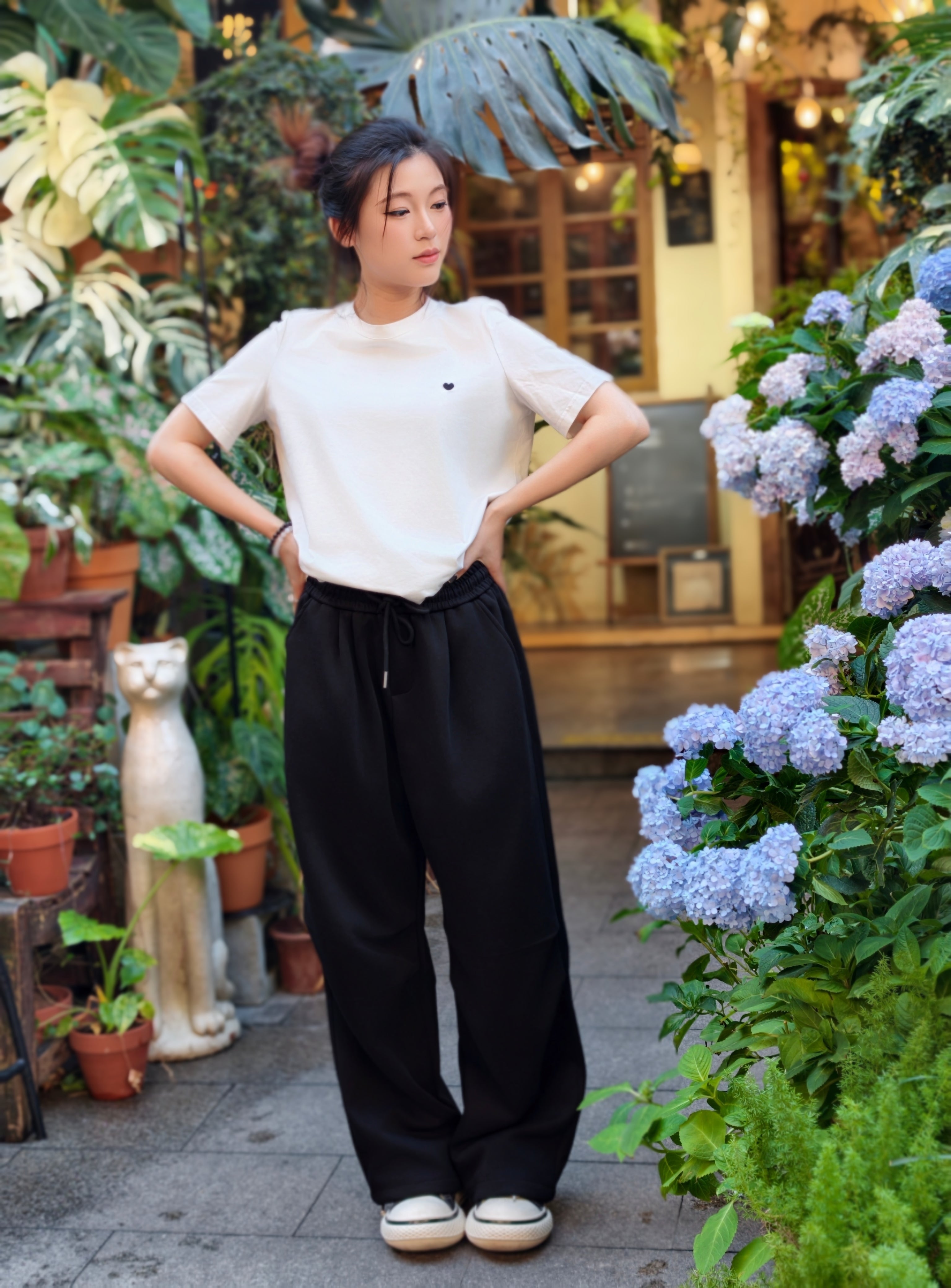 カジュアル ワイドレギンス トラックパンツ M00109